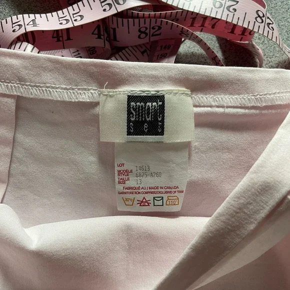 Vintage Smart Set Stretch Light Pink Skirt Size 13 - Picture 7 of 11